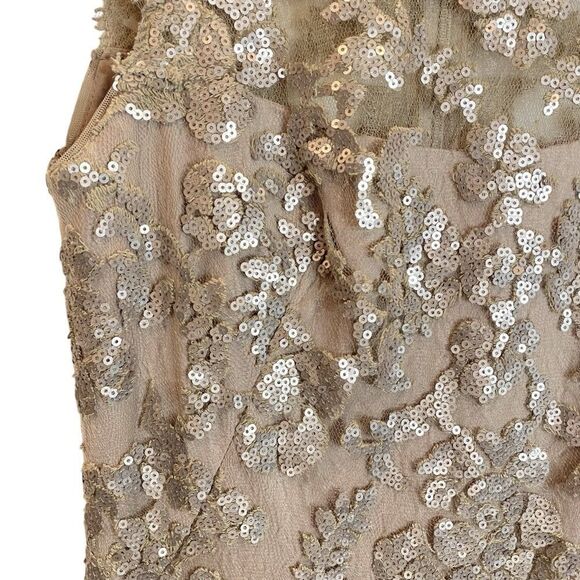 Tadashi Shoji Illusion Sequin Lace Sleeveless Dress - Women's 2 - Picture 6 of 6